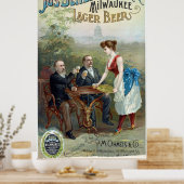 Vintage Joseph Schlitz Brewing Company Lager Beer Poster (Keuken)