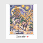 Vintage Joshua Tree landschap Wilde schapen Custom Sticker (Vel)