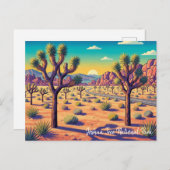 Vintage Joshua Tree National Park Briefkaart (Voorkant / Achterkant)