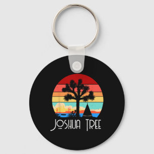 Vintage Joshua Tree National Park Retro Outdoor Ca Sleutelhanger