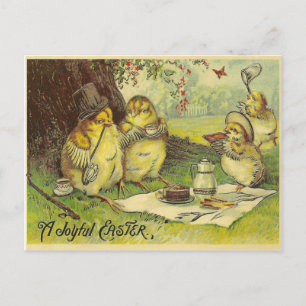 Vintage Joyful Easter Feestdagenkaart