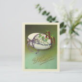 Vintage Joyous Easter Feestdagenkaart (Staand voorkant)