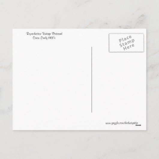 Vintage Joyous Easter Feestdagenkaart (Achterkant)