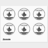 VINTAGE Joystick Ronde Sticker (Vel)