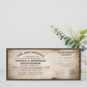 vintage jubileum ticket typografie ontwerp kaart (Staand voorkant)