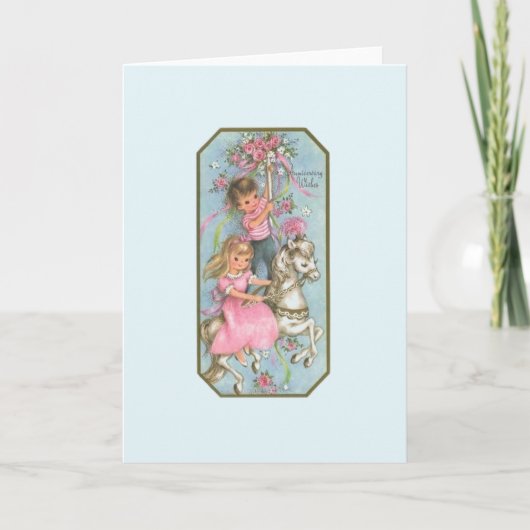 Vintage Jubileum Wenskaart Kaart (Voorkant)