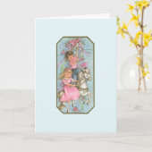 Vintage Jubileum Wenskaart Kaart (Gele Bloem)