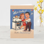 Vintage Jubileum Wenskaart Kaart (Gele Bloem)