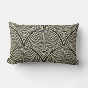 vintage, Jugendstil, beige, grijs, art deco, het Kussen