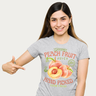 Vintage Juicy Fruit Label Perzik Tri-Blend Shirt