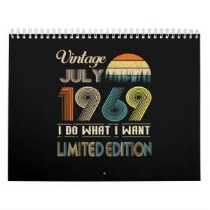 Vintage juli 1969 Wat ik wil beperkte editie Kalender