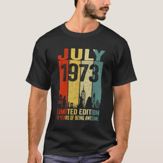 Vintage juli 1973 49 geboortedag 49 jaar oud 1973  t-shirt