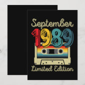 Vintage juli 1989 Cassettereb 32e verjaardag Kaart (Voorkant / Achterkant)