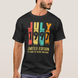 Vintage juli 1997 25 jaar oud 25 jaar oud t-shirt