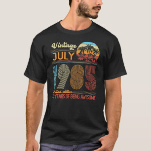 Vintage July 1985 Limited Edition Birthday  T-shirt