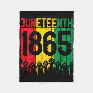 Vintage Juneteenth 1865 African Men Women Boys Gir Fleece Deken