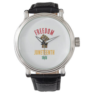 Vintage Juneteenth Vrijheid 1865 Pan-Afrikaans Pat Horloge
