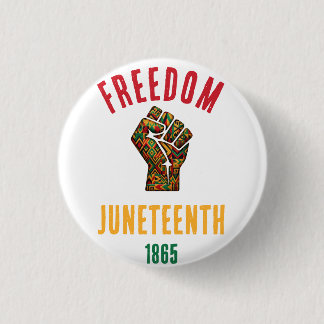 Vintage Juneteenth Vrijheid 1865 Pan-Afrikaans Pat Ronde Button 3,2 Cm