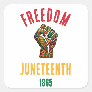 Vintage Juneteenth Vrijheid 1865 Pan-Afrikaans Pat Vierkante Sticker