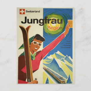 Vintage Jungfrau Zwitserland Briefkaart