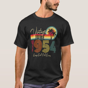 Vintage juni 1954 68e verjaardag 68 jaar oud t-shirt