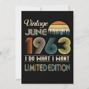 Vintage juni 1963 Wat ik wil Limited Edition Feestdagenkaart