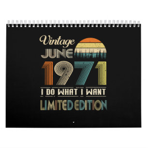 Vintage juni 1971 Wat ik wil Limited Edition Kalender
