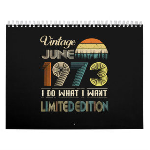 Vintage juni 1973 Wat ik wil Limited Edition Kalender