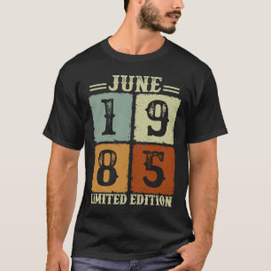 Vintage juni 1985 36e verjaardag 36-jarige Mannen T-shirt