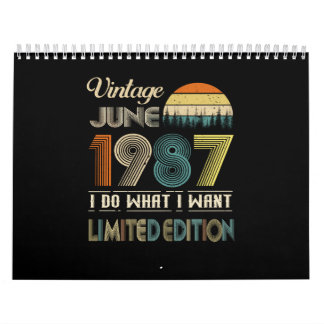 Vintage juni 1987 Wat ik wil Limited Edition Kalender