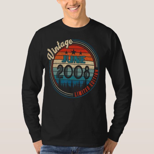 Vintage juni 2008 14 jaar t-shirt (Voorkant)
