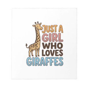 Vintage Just A Girl Die Giraffen Liefheeft Shirt ( Notitieblok