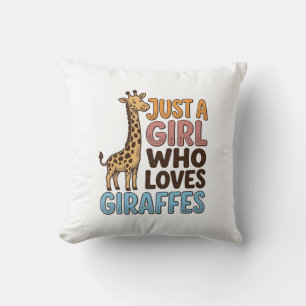 Vintage Just A Girl Who Loves Giraffes T-shirt (5) Kussen