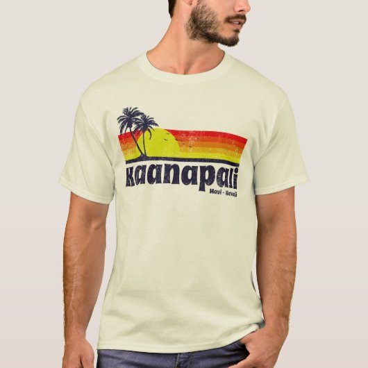 Vintage Kaanapali Maui Hawaii T-shirt (Voorkant)