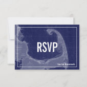 Vintage Kaap RSVP-Kaart Kaart (Voorkant)