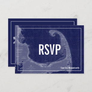 Vintage Kaap RSVP-Kaart Kaart
