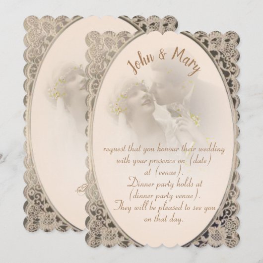 Vintage Kaart (Voorkant / Achterkant)