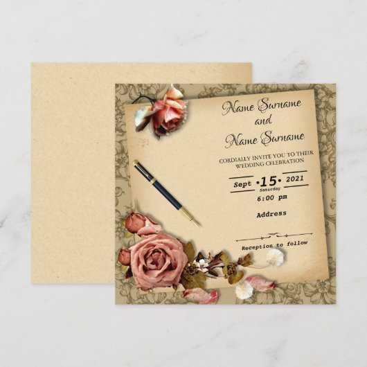 Vintage Kaart (Voorkant / Achterkant)