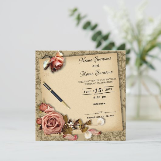 Vintage Kaart (Staand voorkant)