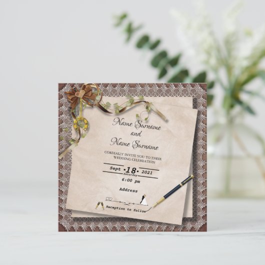 Vintage Kaart (Staand voorkant)