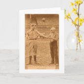 Vintage Kaart 1887 van het Honkbal (Gele Bloem)