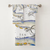 Vintage Kaart Bad Handdoek (Insitu)