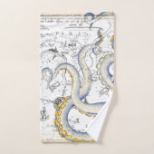 Vintage Kaart Bad Handdoek (Handdoek)