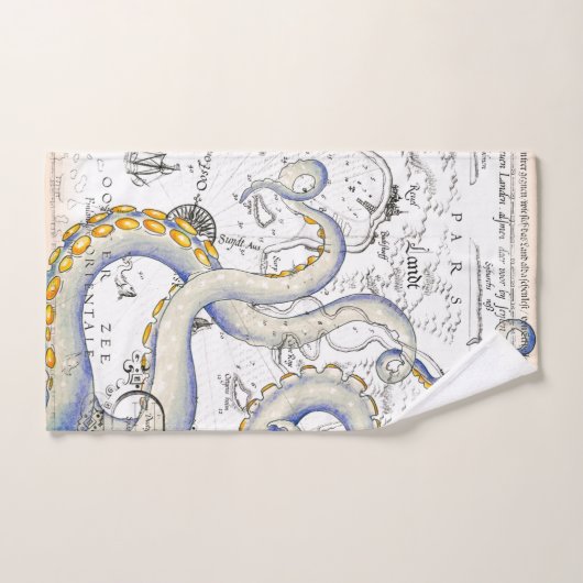 Vintage Kaart Bad Handdoek (Handdoek)