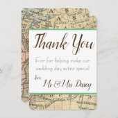 Vintage Kaart Bedankkaartje (Voorkant / Achterkant)