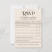 Vintage Kaart  Berichtenweddenschap RSVP Kaart (Voorkant)