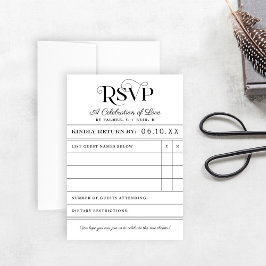 Vintage Kaart Berichtenweddenschap RSVP Kaart