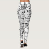 Vintage Kaart Broek Leggings (Achterkant)