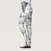 Vintage Kaart Broek Leggings (Links)