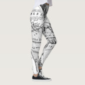 Vintage Kaart Broek Leggings (Rechts)